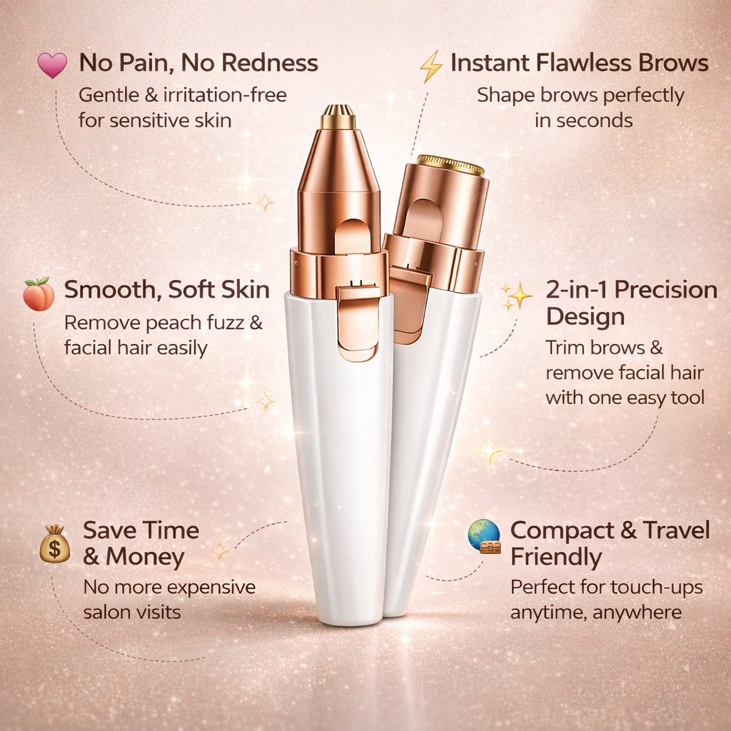 GlowTrim™ 2-in-1 Facial Hair Remover